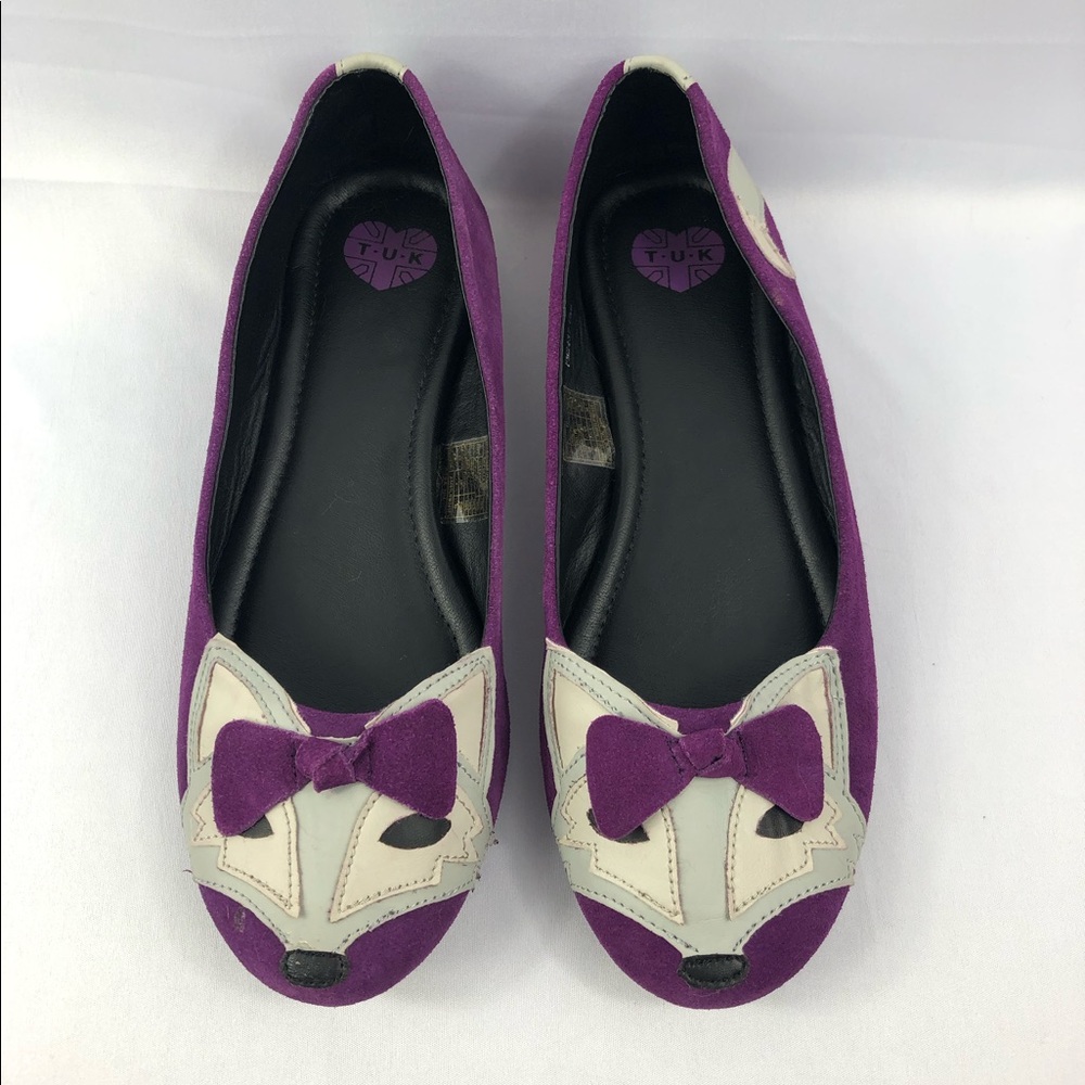 Modcloth Purple Fox Ballet Flats TUK Size 9